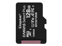 Kingston Canvas Select Plus - Flash-Speicherkarte - 128 GB - A1 / Video Class V10 / UHS Class 1 / Class10 - microSDXC UHS-I