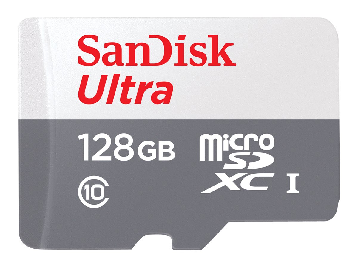 SanDisk Ultra - Flash-Speicherkarte (microSDXC-an-SD-Adapter inbegriffen) - 128 GB - Class 10 - microSDXC UHS-I