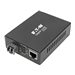 Eaton Tripp Lite Series Gigabit Multimode Fiber to Ethernet Media Converter, PoE+ - International Power Cables, 10/100/1000 LC, 