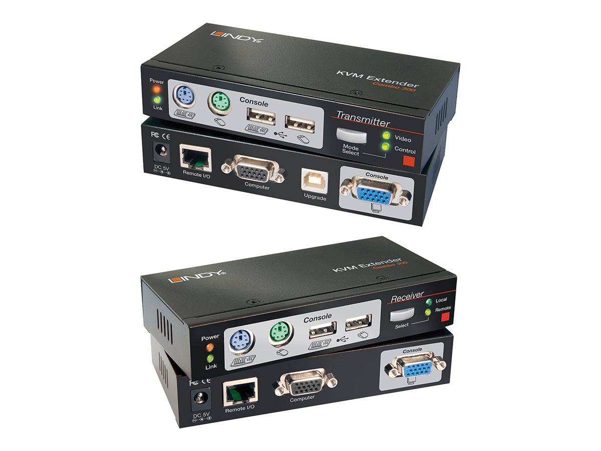 LINDY Cat.5 KVM Extender Combo 300 - KVM-Extender - PS/2, USB - bis zu 300 m