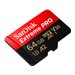 SanDisk Extreme Pro - Flash-Speicherkarte (microSDXC-an-SD-Adapter inbegriffen) - 64 GB - A2 / Video Class V30 / UHS-I U3 / Clas