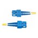 StarTech.com 2m (6.6ft) SC to SC (UPC) OS2 Single Mode Duplex Fiber Optic Cable, 9/125m, Laser Optimized, 40G/100G Zipcord, Ben