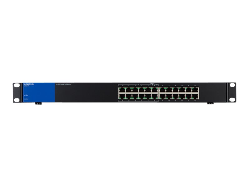 Linksys Business LGS124P - Switch - unmanaged - 12 x 10/100/1000 (PoE+) + 12 x 10/100/1000 - an Rack montierbar - PoE+ (120 W)