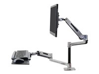 Ergotron WorkFit-LX - Stehender Tischwandler - Polished Aluminum