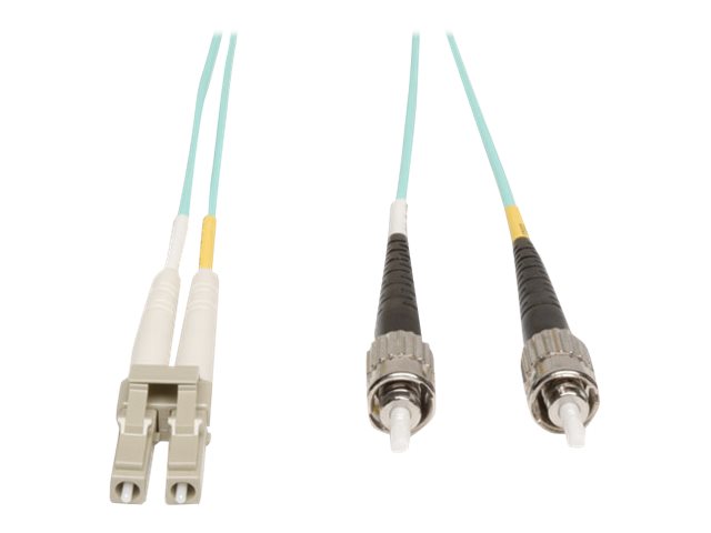 Eaton Tripp Lite Series 10Gb Duplex Multimode 50/125 OM3 LSZH Fiber Patch Cable (LC/ST) - Aqua, 10M (33 ft.) - Patch-Kabel - LC 