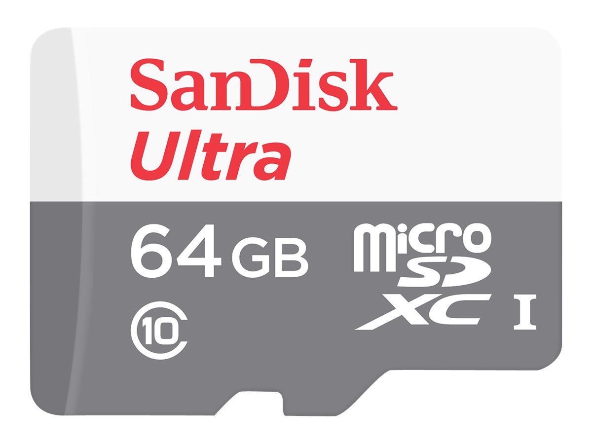 SanDisk Ultra - Flash-Speicherkarte (microSDHC/SD-Adapter inbegriffen) - 64 GB - Class 10 - microSDXC UHS-I