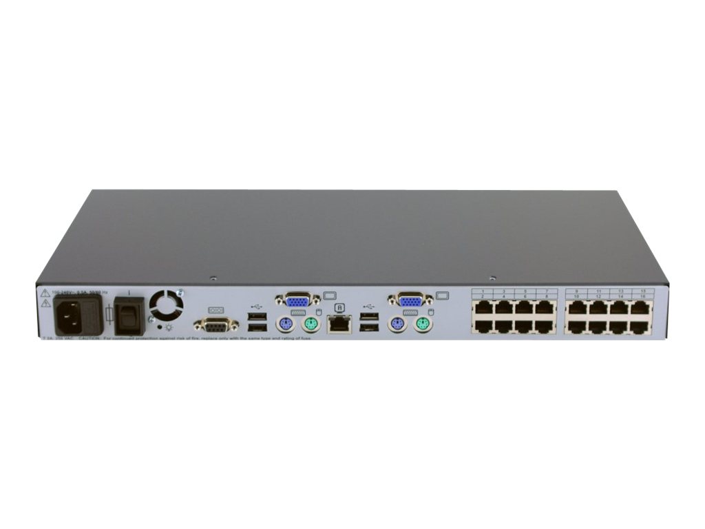 HPE Server Console Switch 0x2x16 - KVM-Switch - CAT5 - 16 x KVM port(s) - 2 lokale Benutzer - an Rack montierbar