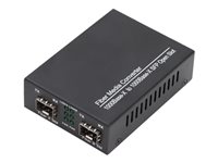 DIGITUS Professional DN-82133 - Medienkonverter - 1GbE - 1000Base-X, 100Base-X - SFP (mini-GBIC) / SFP (mini-GBIC) - 850 nm / 13