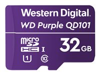 WD Purple SC QD101 WDD032G1P0C - Flash-Speicherkarte - 32 GB - UHS-I U1 / Class10 - microSDHC - lila