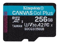 Kingston Canvas Go! Plus - Flash-Speicherkarte - 256 GB - A2 / Video Class V30 / UHS-I U3 / Class10 - microSDXC UHS-I