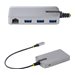 StarTech.com 3-Port USB-C Hub with Ethernet, 3x USB-A Ports, Gigabit Ethernet, USB 3.0 5Gbps, Bus-Powered, USB Type-C Hub w/GbE 