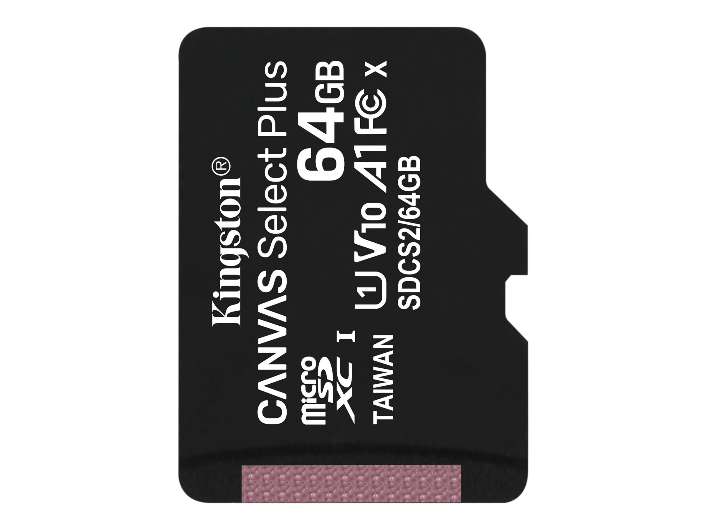 Kingston Canvas Select Plus - Bulk Flash-Speicherkarte - 64 GB - A1 / Video Class V10 / UHS-I U1 - microSDXC UHS-I