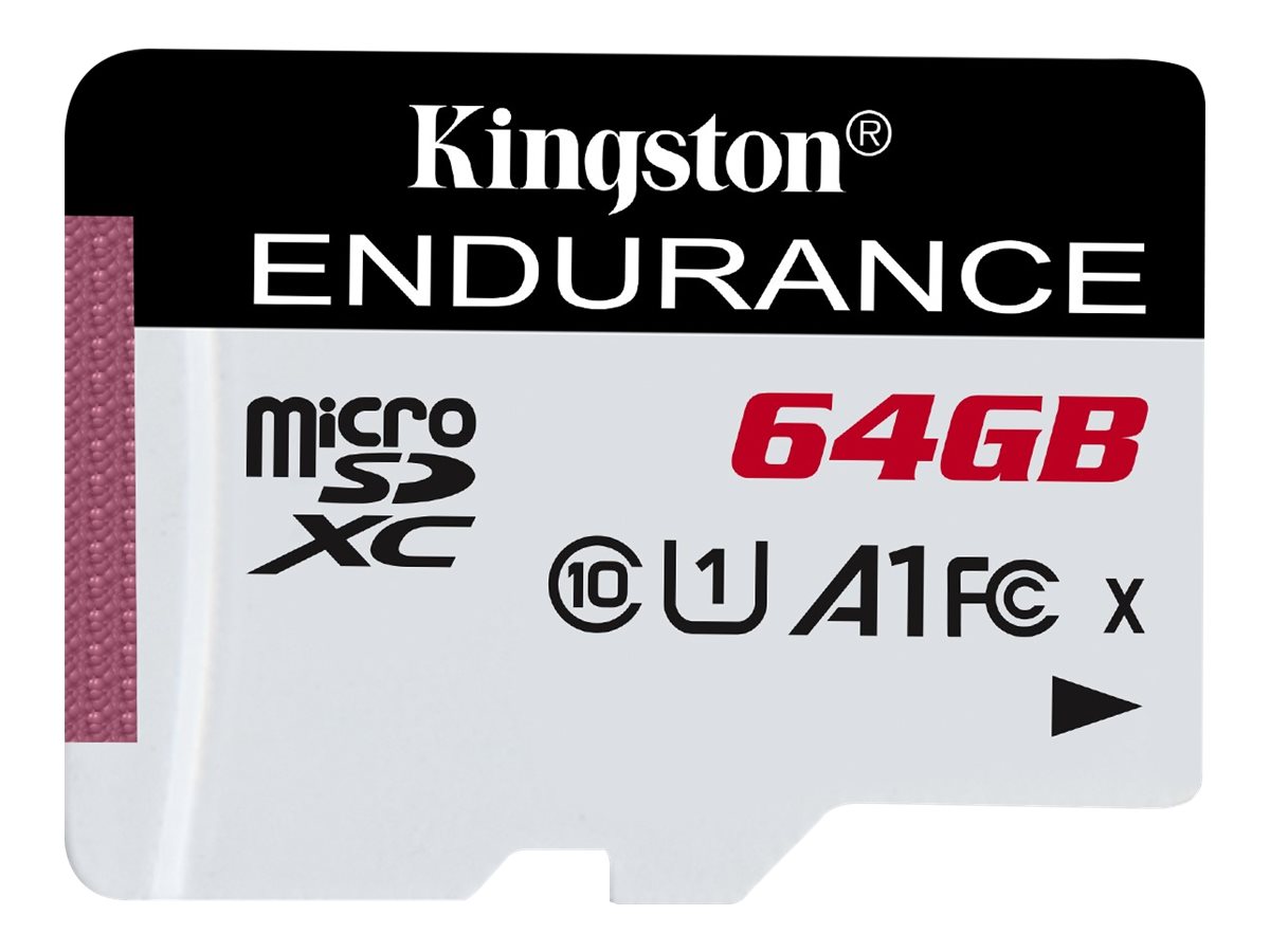 Kingston High Endurance - Flash-Speicherkarte - 64 GB - A1 / UHS-I U1 / Class10 - microSDXC UHS-I