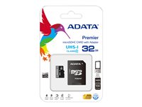 ADATA Premier UHS-I - Flash-Speicherkarte (microSDHC/SD-Adapter inbegriffen) - 32 GB - UHS Class 1 / Class10 - microSDHC UHS-I