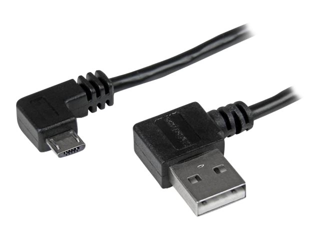 StarTech.com Micro USB Kabel mit rechts gewinkelten Anschlssen - Stecker/Stecker - 1m - USB A zu Micro B Anschlusskabel - USB-K