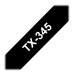 Brother TX345 - Weiss auf Schwarz - Rolle (1,8 cm x 15 m) 1 Kassette(n) laminiertes Band