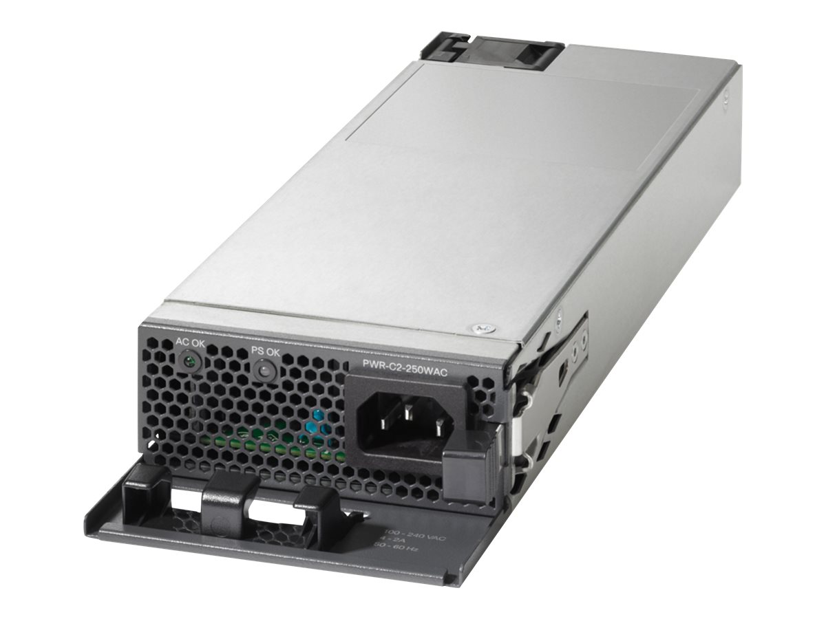 Cisco - Netzteil (Plug-In-Modul) - Wechselstrom 100-240 V - 250 Watt - FRU - fr Catalyst 2960XR-24PS-I, 2960XR-24TD-I, 2960XR-4