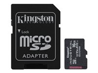 Kingston Industrial - Flash-Speicherkarte (microSDHC/SD-Adapter inbegriffen) - 16 GB - A1 / Video Class V30 / UHS-I U3 / Class10