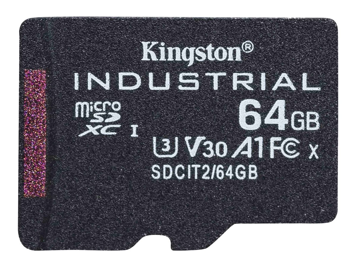 Kingston Industrial - Flash-Speicherkarte - 64 GB - A1 / Video Class V30 / UHS-I U3 / Class10 - microSDXC UHS-I