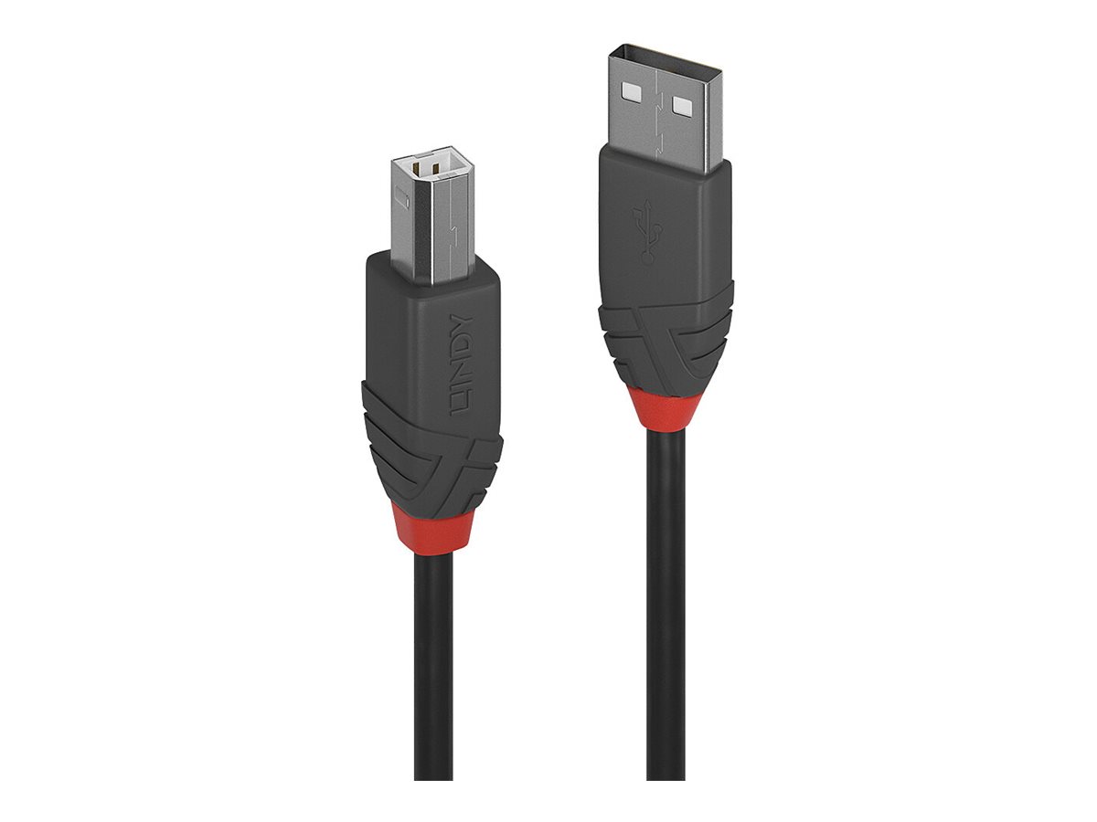 Lindy Anthra Line - USB-Kabel - USB (M) zu USB Typ B (M) - USB 2.0 - 7.5 m - rund