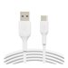 Belkin BoostCharge - USB-Kabel - 24 pin USB-C (M) zu USB (M) - 3 m - weiss