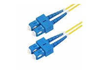 StarTech.com 2m (6.6ft) SC to SC (UPC) OS2 Single Mode Duplex Fiber Optic Cable, 9/125m, Laser Optimized, 40G/100G Zipcord, Ben