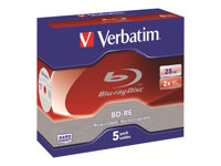 Verbatim - 5 x BD-RE - 25 GB 2x - Jewel Case (Schachtel)