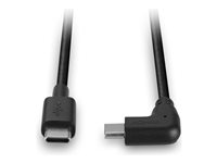 Lindy - USB-Kabel - 24 pin USB-C (M) gerade zu 24 pin USB-C (M) nach rechts abgewinkelt - USB 2.0 - 50 cm - rund