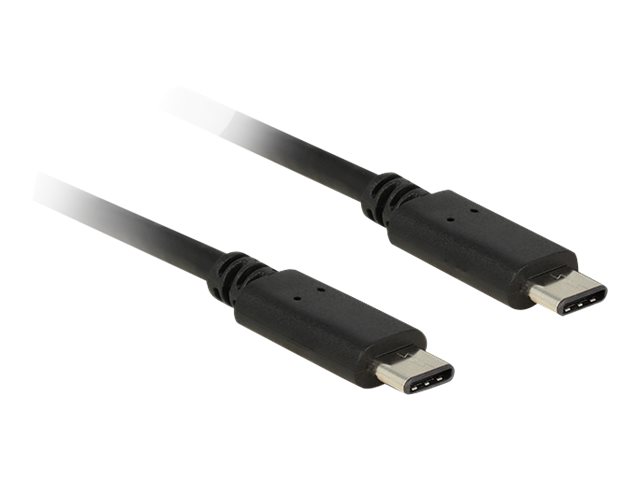 Delock - USB-Kabel - 24 pin USB-C (M) zu 24 pin USB-C (M) - USB 2.0 - 1 m - Schwarz