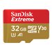 SanDisk Extreme - Flash-Speicherkarte (microSDHC/SD-Adapter inbegriffen) - 32 GB - A1 / Video Class V30 / UHS-I U3 / Class10 - m