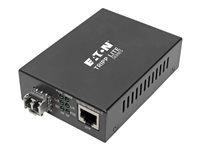 Eaton Tripp Lite Series Gigabit Multimode Fiber to Ethernet Media Converter, PoE+ - International Power Cables, 10/100/1000 LC, 