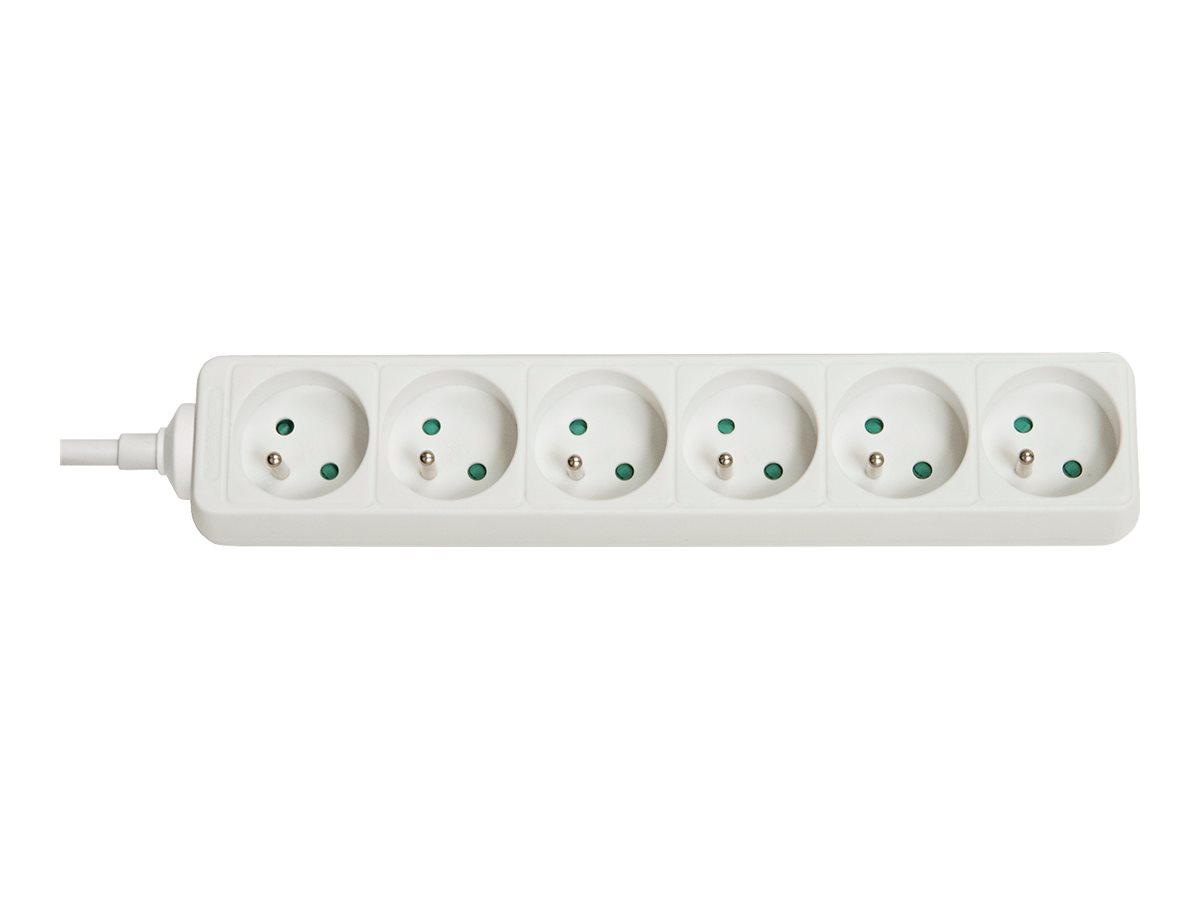 LINDY 6 Way Mains Gang Socket - Steckdosenleiste - Wechselstrom 230 V - 3680 Watt - Eingabe, Eingang French / UTE - Ausgangsansc