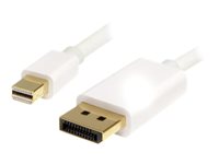 StarTech.com 2m Mini DisplayPort 1.2 auf DisplayPort Adapterkabel - mDP zu DP 4k x 2k Kabel - St/St - Weiss - DisplayPort-Kabel 