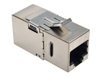 Eaton Tripp Lite Series Cat6 Straight Through Modular Shielded In Line Coupler RJ45 F/F - Modulare Eingabe - CAT 6 - RJ-45 - Sil