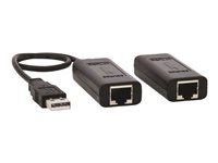 Eaton Tripp Lite Series USB over Cat5/Cat6 Extender Kit 1-Port with Power over Cable - USB 2.0, Up to 164 ft. (50 m), Black - US