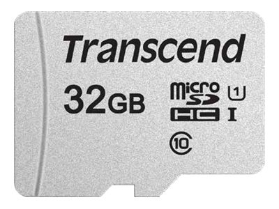 Transcend 300S - Flash-Speicherkarte (Adapter inbegriffen) - 32 GB - UHS-I U1 / Class10 - microSDHC UHS-I