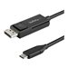 StarTech.com 6ft (2m) USB C to DisplayPort 1.2 Cable 4K 60Hz, Bidirectional DP to USB-C or USB-C to DP Reversible Video Adapter 