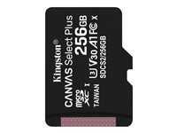 Kingston Canvas Select Plus - Flash-Speicherkarte - 256 GB - A1 / Video Class V30 / UHS Class 3 / Class10 - microSDXC UHS-I