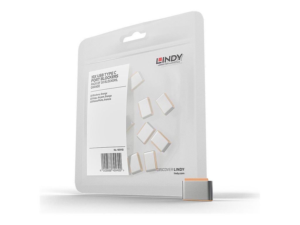 Lindy - Schloss fr USB-C-Port - orange (Packung mit 10)