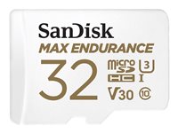 SanDisk Max Endurance - Flash-Speicherkarte (microSDHC/SD-Adapter inbegriffen) - 32 GB - Video Class V30 / UHS-I U3 / Class10 - 