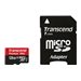 Transcend Premium - Flash-Speicherkarte (microSDXC-an-SD-Adapter inbegriffen) - 128 GB - UHS Class 1 / Class10 - 300x - microSDX