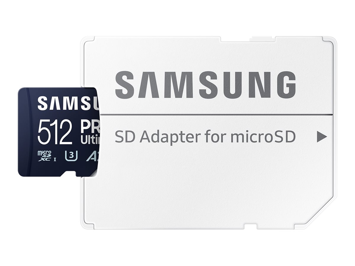 Samsung PRO Ultimate MB-MY512SA - Flash-Speicherkarte (SD-Adapter inbegriffen) - 512 GB - A2 / Video Class V30 / UHS-I U3 - micr