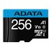 ADATA Premier - Flash-Speicherkarte (microSDXC-an-SD-Adapter inbegriffen) - 256 GB - Video Class V10 / UHS-I U1 / Class10 - micr