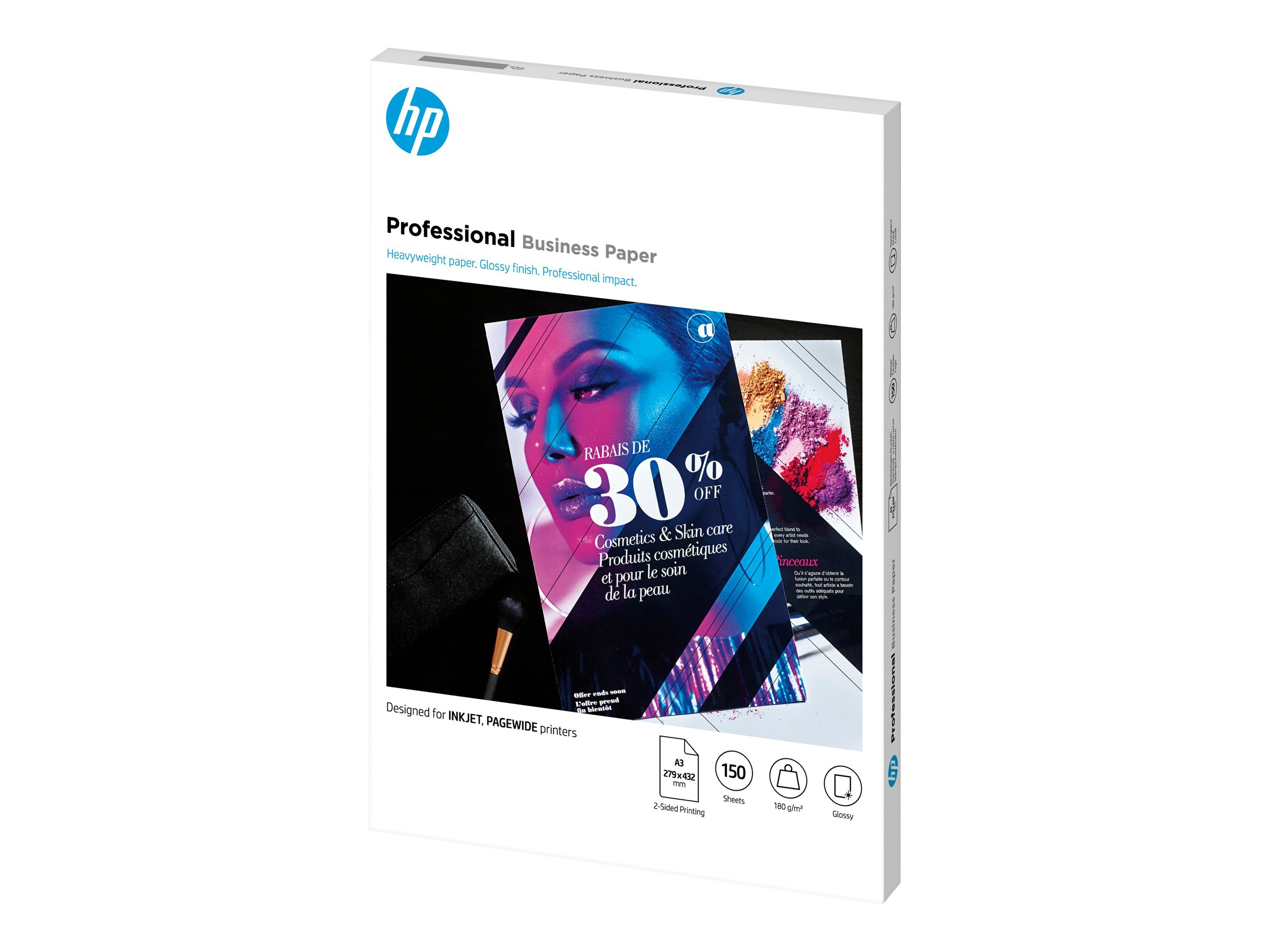 HP Professional - Glnzend - A3 (297 x 420 mm) - 180 g/m - 150 Blatt Fotopapier - fr Deskjet 15XX, Ink Advantage 27XX; Officej