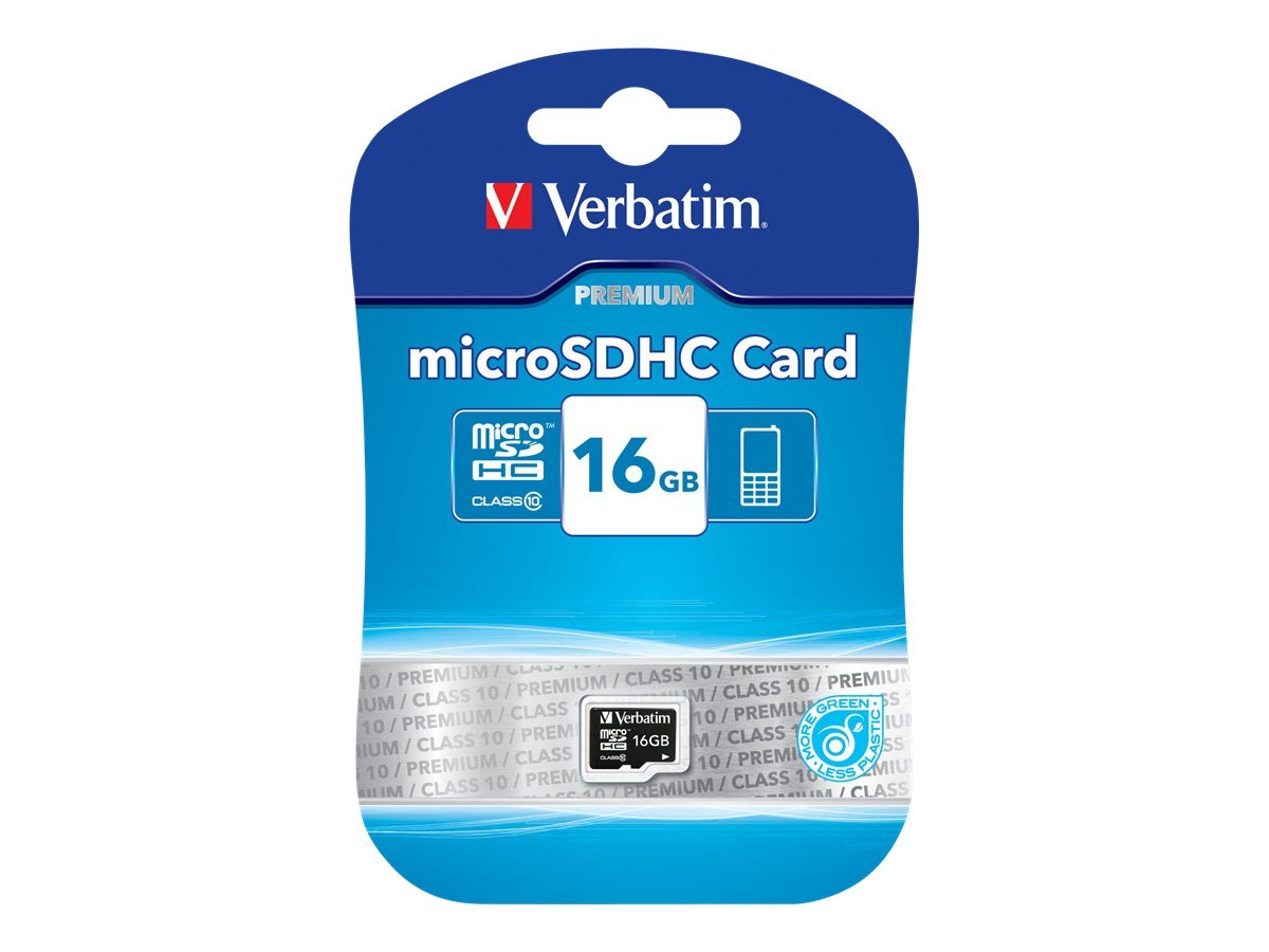 Verbatim - Flash-Speicherkarte - 16 GB - Class 10 - microSDHC