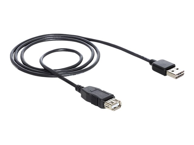 Delock EASY-USB - USB-Verlngerungskabel - USB (W) zu USB (M) - USB 2.0 - 2 m - Schwarz