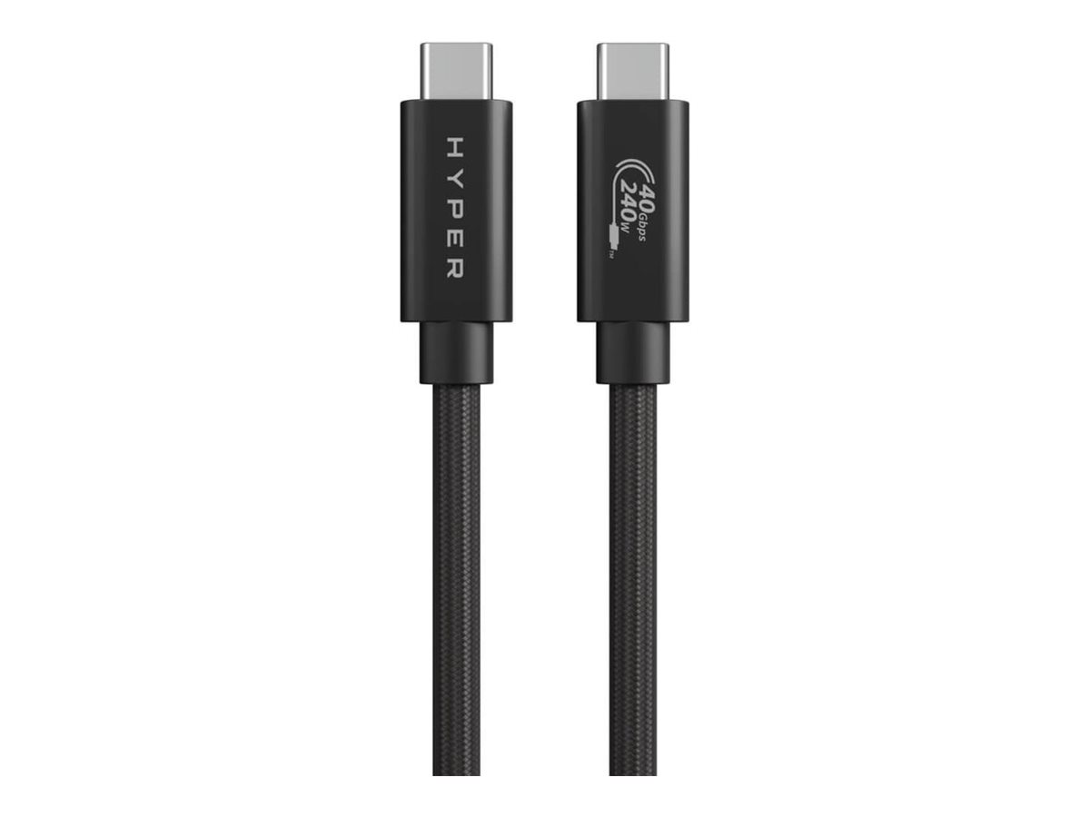 Hyper HyperDrive Next - USB-Kabel - 24 pin USB-C (M) zu 24 pin USB-C (M) - USB4 - 1.2 m - Schwarz