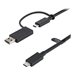 StarTech.com 1m USB-C Kabel mit USB-A Adapter Dongle - Hybrid 2-in-1 USB-C Kabel mit USB-A - USB-C auf USB-C (10Gbit/s - 100W PD