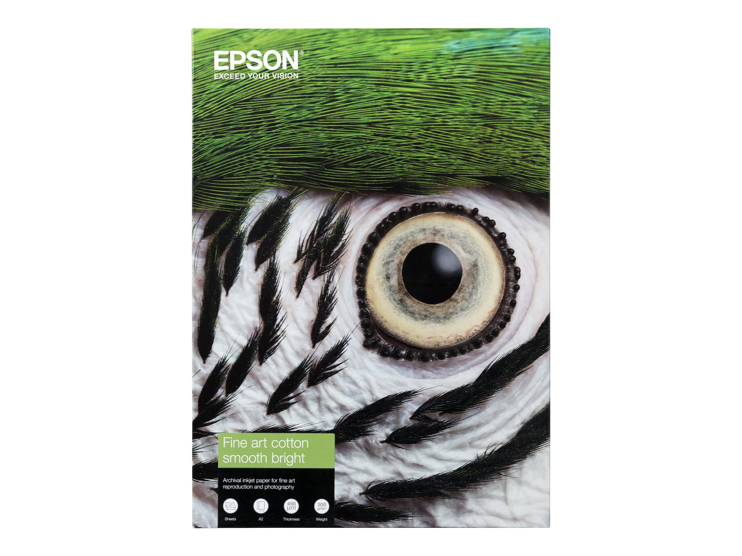Epson Fine Art - Baumwolle - seidig - 490 Mikron - hell - A3 Plus (329 x 483 mm)