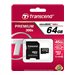 Transcend Premium - Flash-Speicherkarte (microSDHC/SD-Adapter inbegriffen) - 64 GB - UHS Class 1 / Class10 - 300x - microSDXC UH